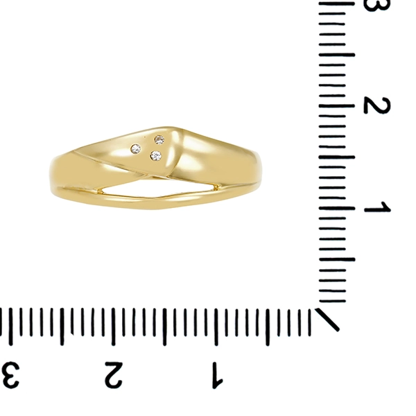 Diamantring, 14K, Gelbgold, Diamanten