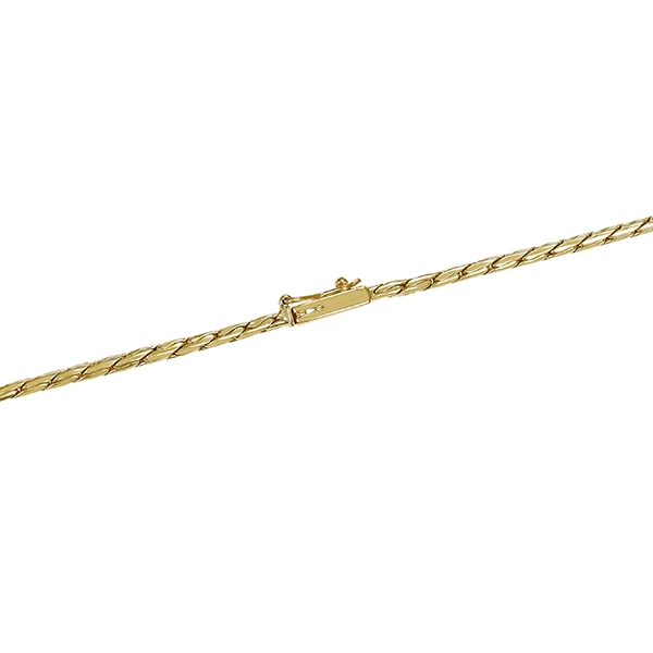 Collier, 14K, Gelbgold, Brillanten 0,26 ct, Granat