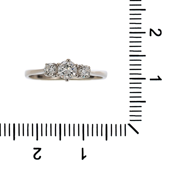 Diamantring, 18K, Weißgold, Brillant