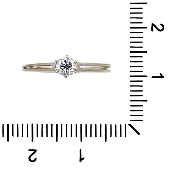Diamantring, 14K, Weißgold, Brillant 0,20 ct
