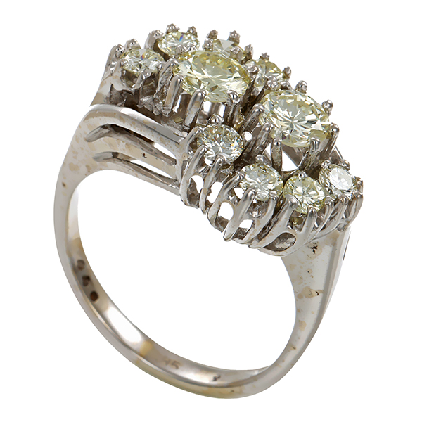 Diamantring, 14K, Weißgold, Brillanten 1,40 ct