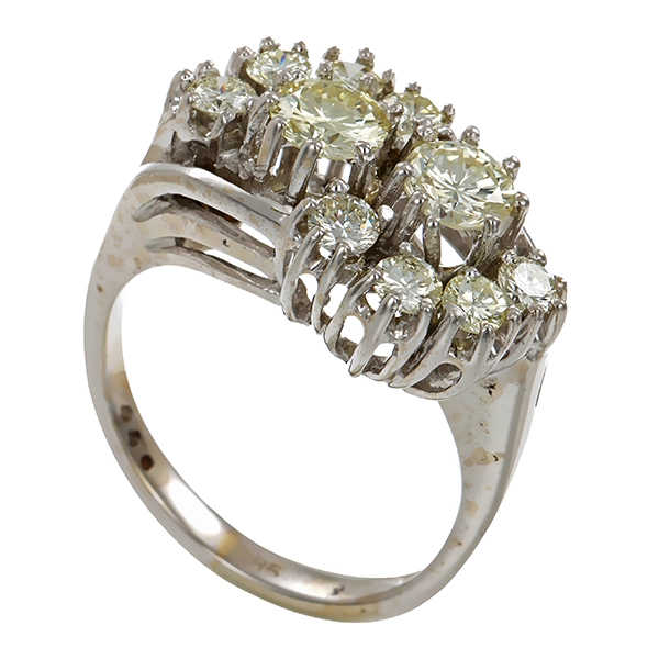 Diamantring, 14K, Weißgold, Brillanten 1,40 ct