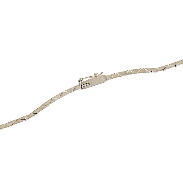 Collier, 14K, Weißgold, Brillanten