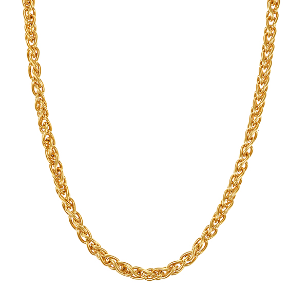 Kette, 18K, Gelbgold, Zopf-