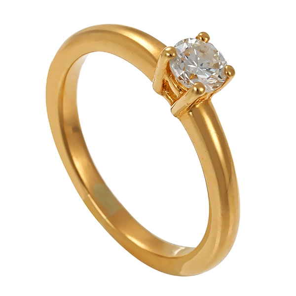 Ring, 14K, Gelbgold, Brillant