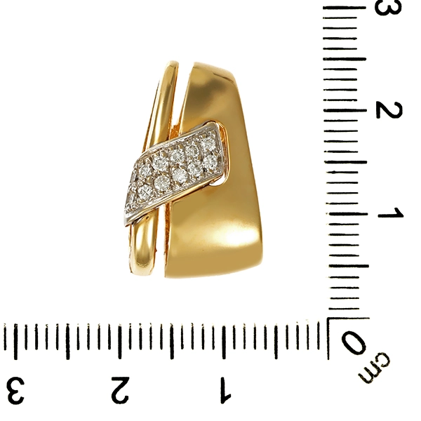 Anhänger, 14K, Gelbgold, Brillanten