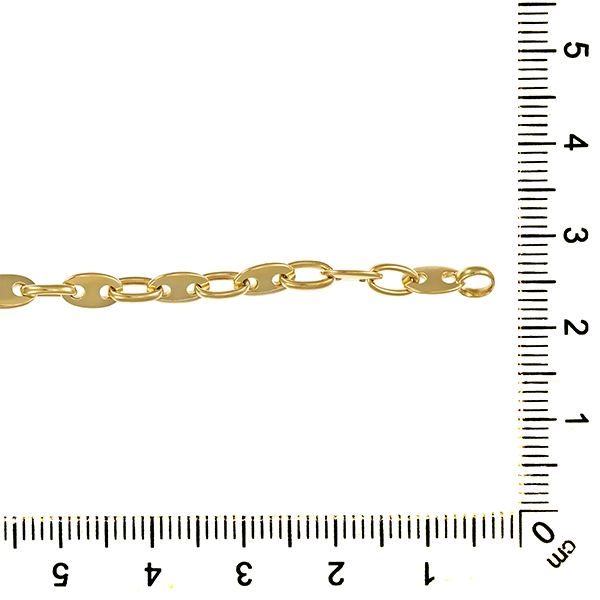 Armband, 14K, Gelbgold, Schiffsanker-