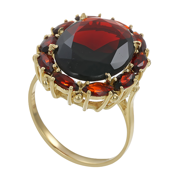 Ring, 8K, Gelbgold, Granat
