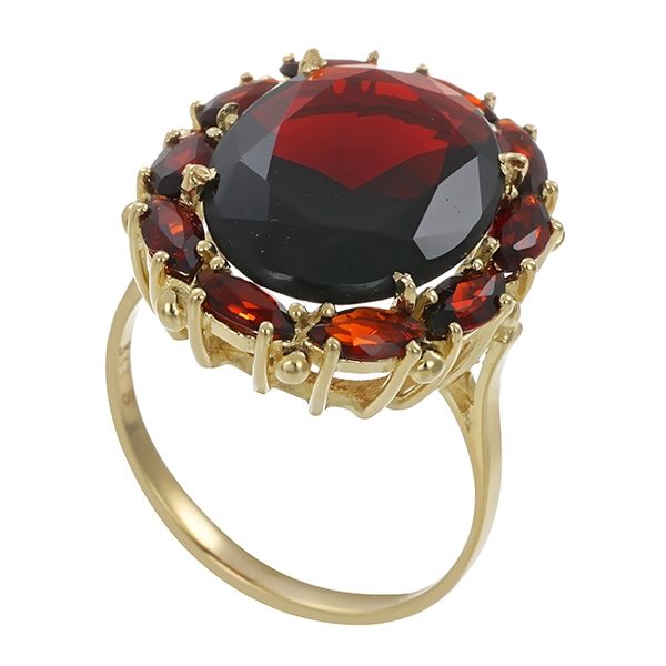 Ring, 8K, Gelbgold, Granat