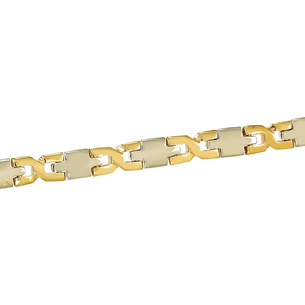 Armband, 14K, Gelb-/Weißgold