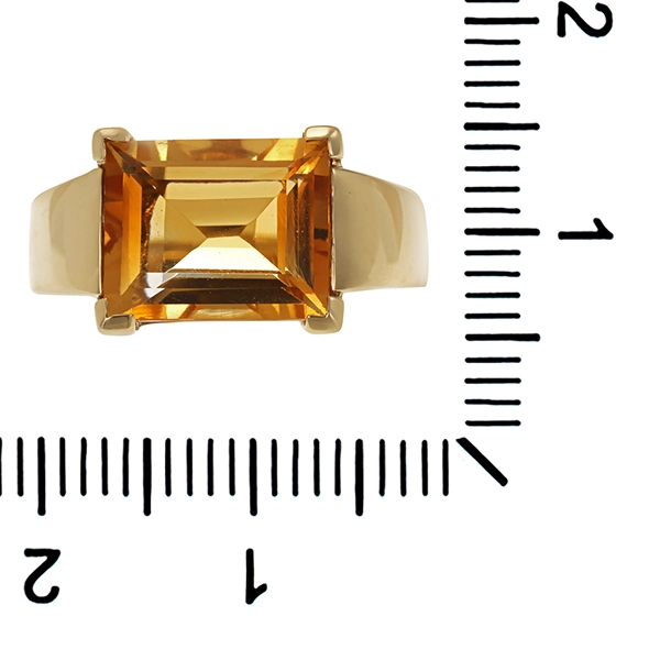 Ring, 8K, Gelbgold, Citrin