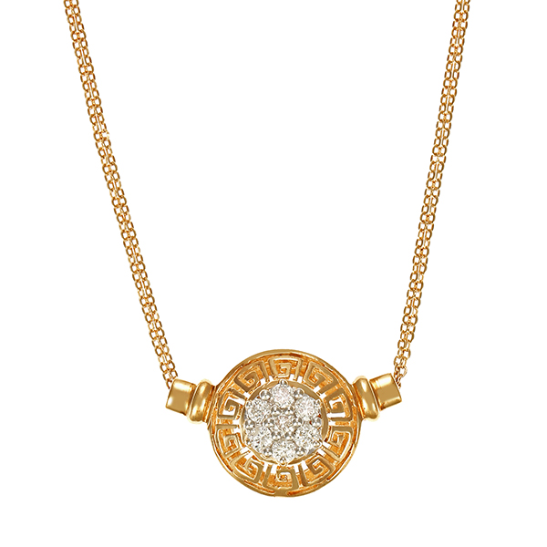 Collier, 8K, Gelbgold, Brillanten