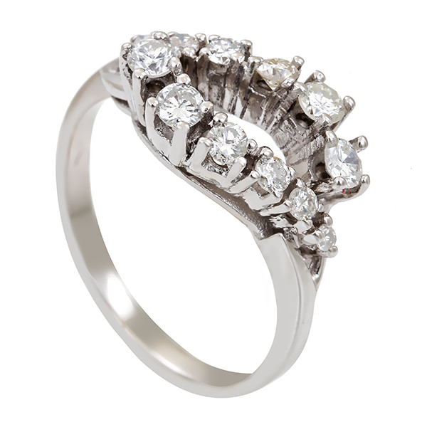 Diamantring, 18K, Weißgold, Brillanten 0,50 ct