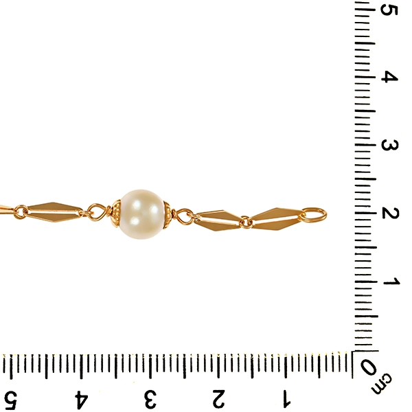 Armband, 18K, Gelbgold, Perlen