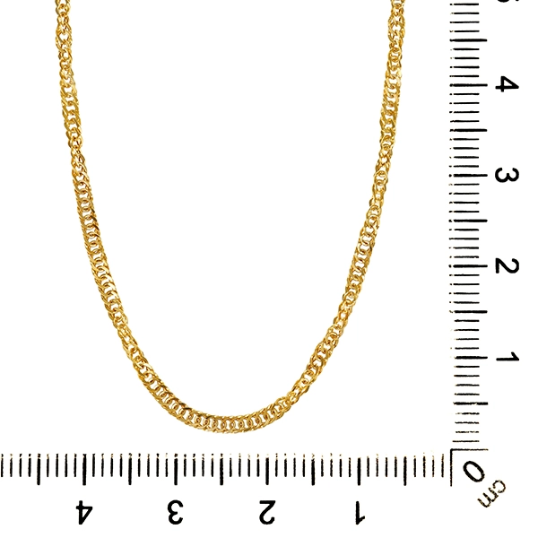 Collierkette, 14K, Gelbgold, Singapur-