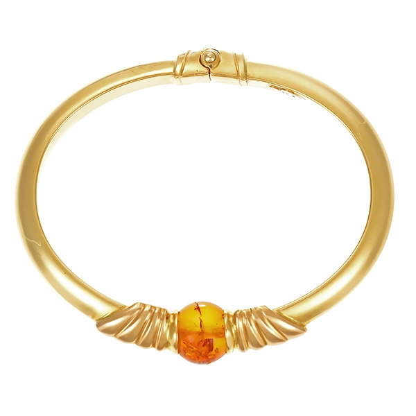 Armreif, 18K, Gelbgold, Bernstein