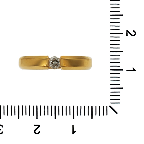 Diamantring, 18K, Gelbgold, Brillant 0,15 ct