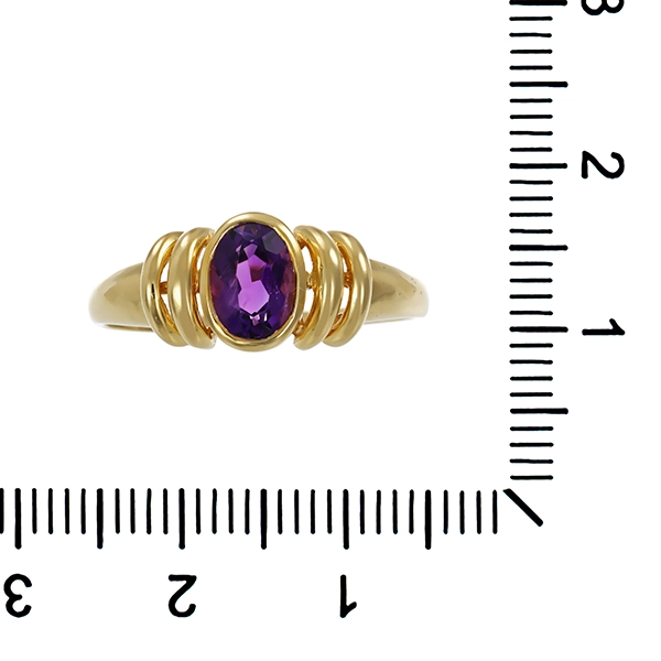 Ring, 14K, Gelbgold, Amethyst