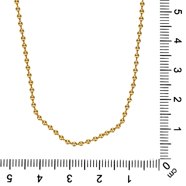 Collierkette, 18K, Gelbgold, Kugel.-, L41cm