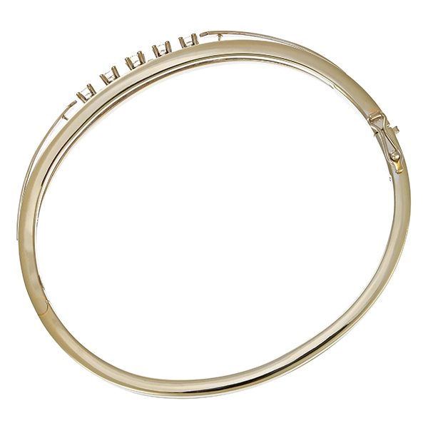Armreif, 14K, Weißgold, Brillanten