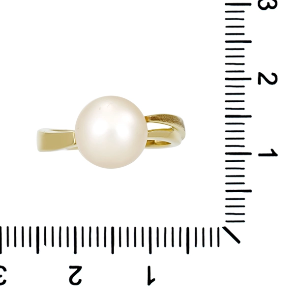 Ring, 8K, Gelbgold, Zuchtperle