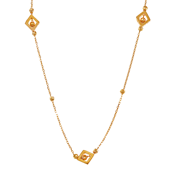 Collier, 21K, Gelbgold, Zirkonia