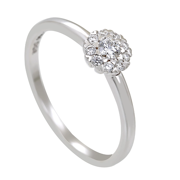Diamantring, 18K, Weißgold, Brillanten