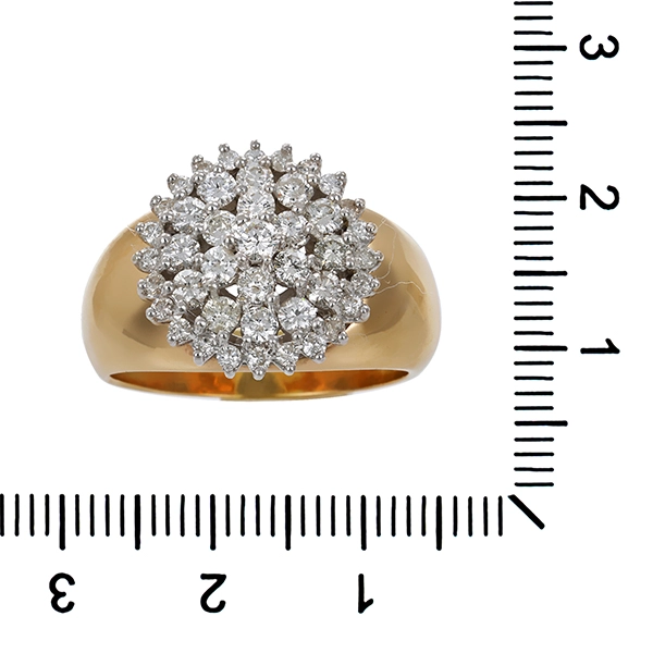 Brillantring, 14K, Gelb-/Weißgold, 1,50ct