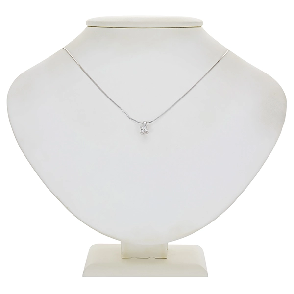 Collier, 14K, Weißgold, Schlange, Diamanten,