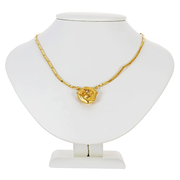 Collier, 18K, Gelbgold, Brillant, 0,12ct