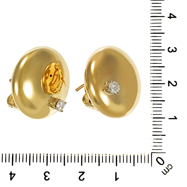 Clip-Stecker, 14K, Gelbgold, Brillanten