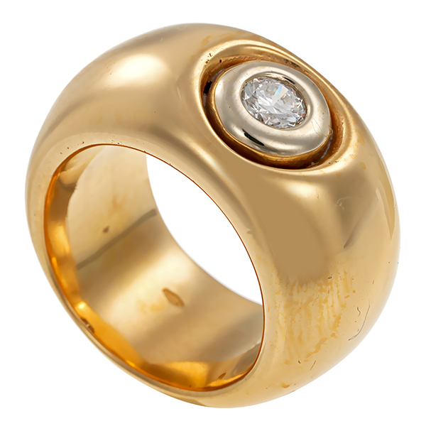 Brillantring, 18K, Gelb-/Weißgold, 0,30ct