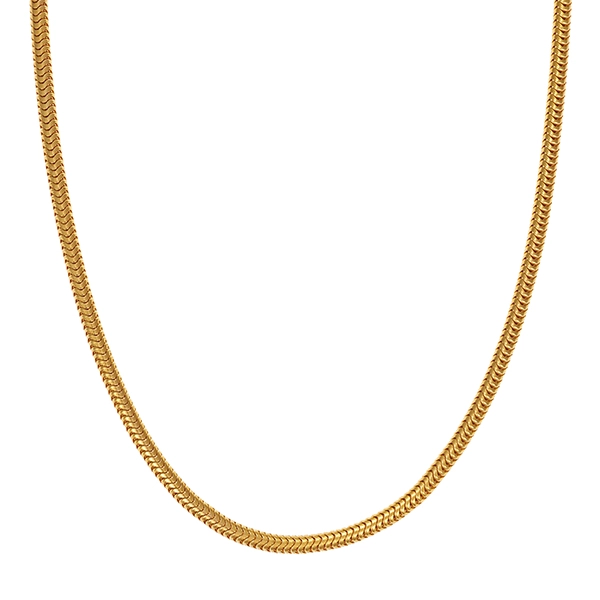 Kette, 14K, Gelbgold, Schlangen-