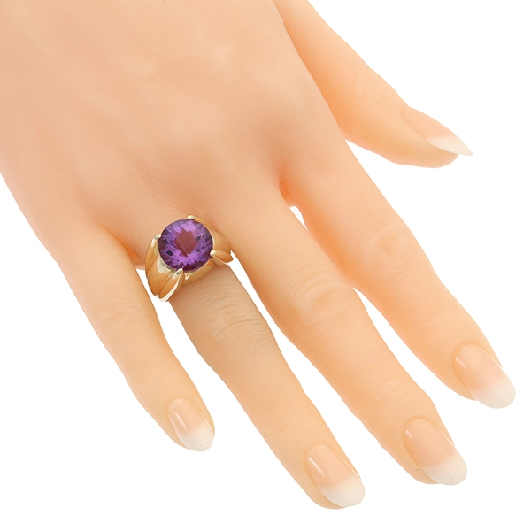 Ring, 9K, Gelbgold, Amethyst