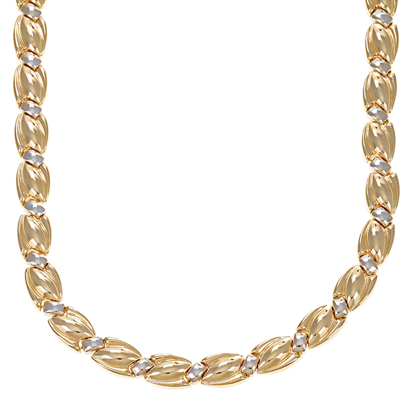 Collier, 14K, Gelb-/Weißgold