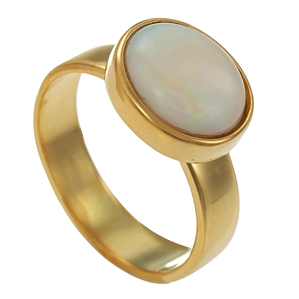 Ring, 14K, Gelbgold, Opal