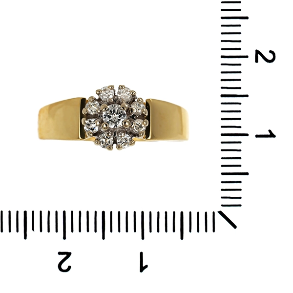 Diamantring, 14K, Gelb-/Weißgold, Brillanten 0,25 ct