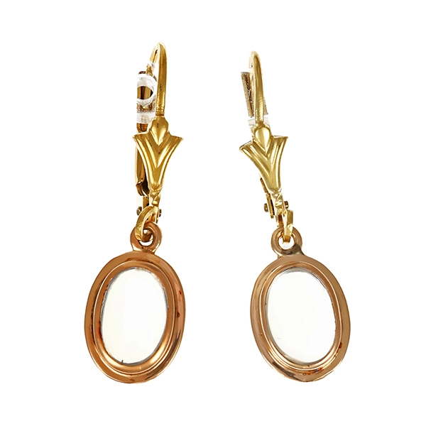 Ohrhänger, 8K, Gelbgold, Mondsteine