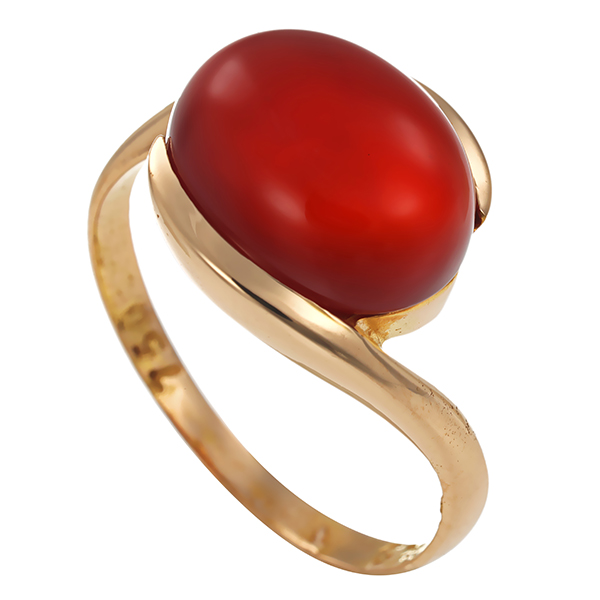 Ring, 18K, Gelbgold, Karneol