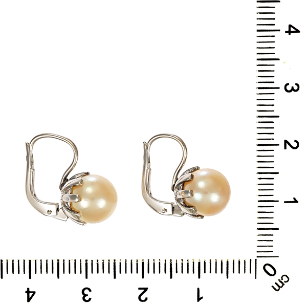 Ohrhänger,18K, Weißgold, Perle