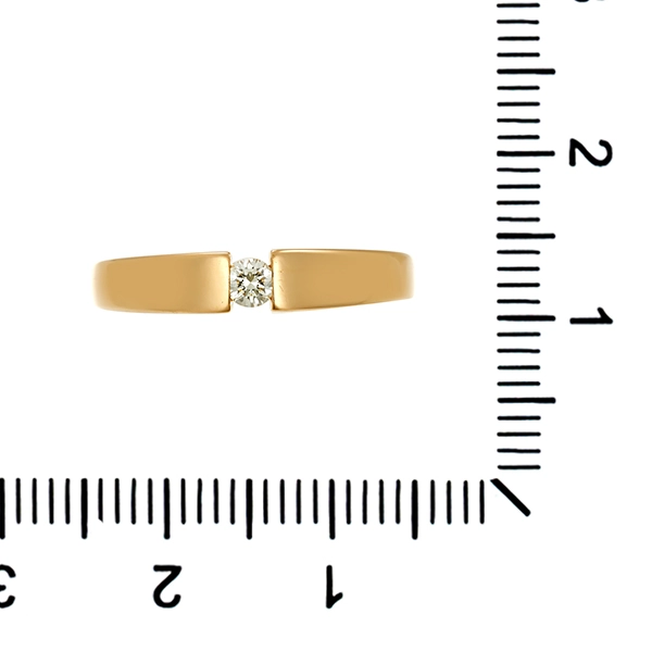 Diamantring, 14K, Gelbgold, Brillant 0,10 ct