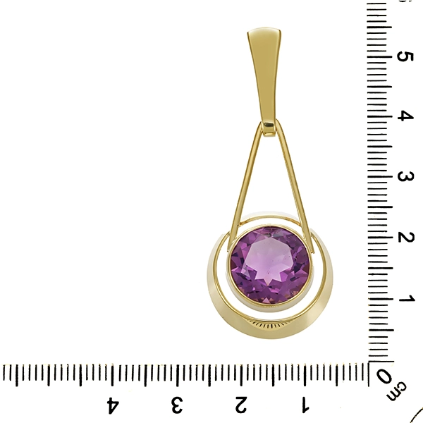 Anhänger, 14K, Gelbgold, Amethyst