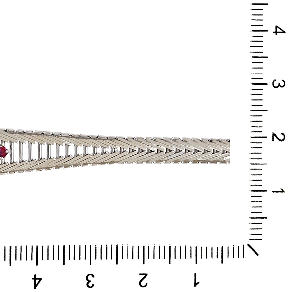 Armband, 18K, Weißgold, Rubin