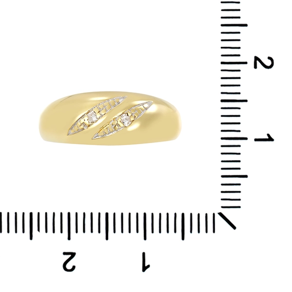 Diamantring, 14K, Gelbgold, Diamanten