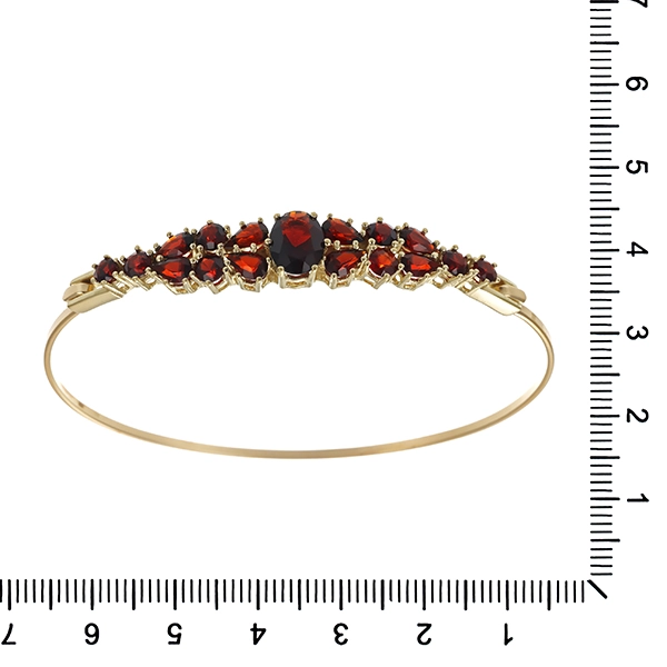 Armreif, 8K, Gelbgold, Granat