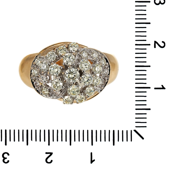 Brillantring, 14K, Gelbgold