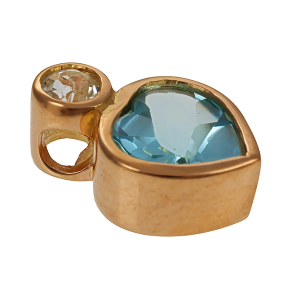 Anhänger, 9K, Gelbgold, Topas