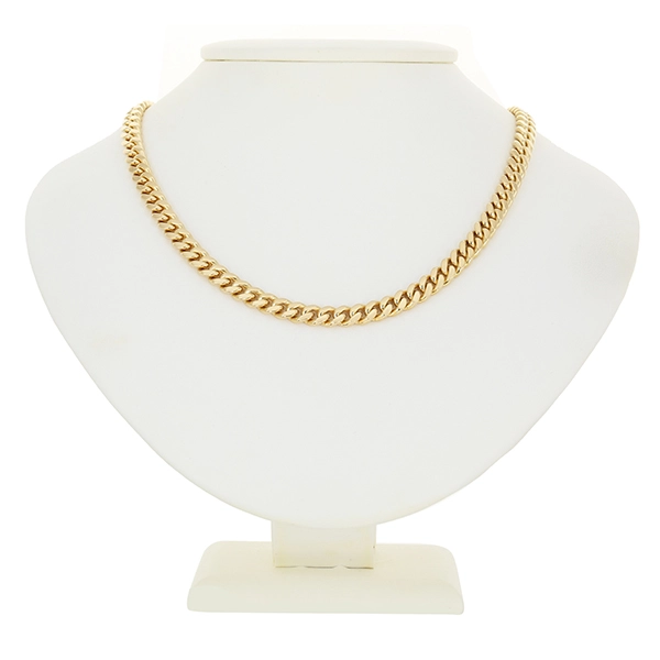 Kette, 14K, Gelbgold, Panzer, Diamanten