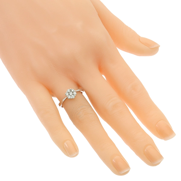 Diamantring, 18K, Weißgold, Brillanten 0,49 ct