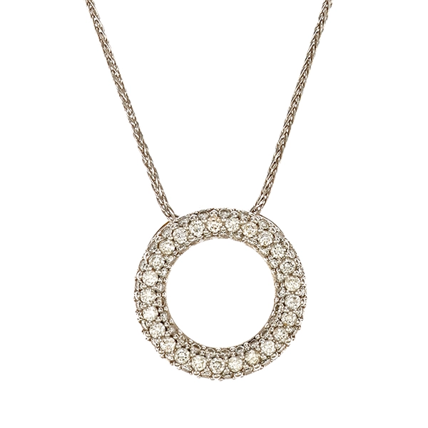 Collier, 9K, Weißgold, Brillanten 0,26 ct